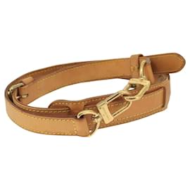 Louis Vuitton-LOUIS VUITTON Adjustable Shoulder Strap Leather 44.1""-47.2"" Beige Auth 90452-Beige