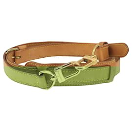 Louis Vuitton-LOUIS VUITTON Adjustable Shoulder Strap Leather 44.1""-47.2"" Beige Auth 90452-Beige