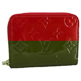 Louis Vuitton-LOUIS VUITTON Vernis Zippy Coin Purse Wallet Pomme D'amour M93608 Auth am7186-Red