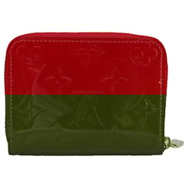 Louis Vuitton-LOUIS VUITTON Vernis Zippy Coin Purse Wallet Pomme D'amour M93608 Auth am7186-Red