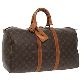 Louis Vuitton-LOUIS VUITTON Monogram Keepall 45 Boston Bag M41428 LV Auth 98734-Monogram