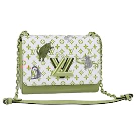 Louis Vuitton-LOUIS VUITTON Catgram Twist MM Shoulder Bag White M44460 LV Auth 96243S-White