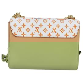 Louis Vuitton-LOUIS VUITTON Catgram Twist MM Shoulder Bag White M44460 LV Auth 96243S-White
