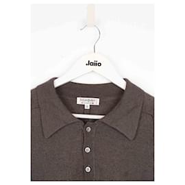 Saint Laurent-Silk polo-Grey