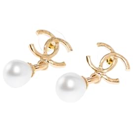 Chanel-CHANEL CC Jewelry in Gold Pearl - 102200-Golden