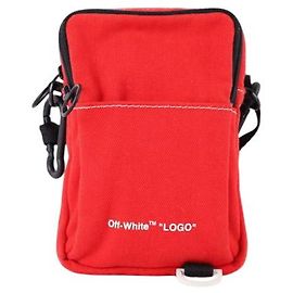 Off White Baumwolltasche Rot