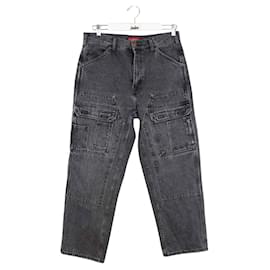 Supreme Jeans de algodón Gris