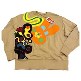Kenzo Oversize Baumwollpullover Beige Beige