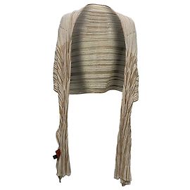 Sciarpa in maglia a righe Missoni in lana beige Beige
