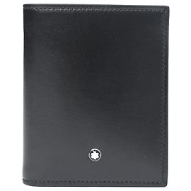 Tarjetero Montblanc en cuero negro Negro