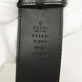 Gucci-Cinto de couro Gucci GG Marmont-Preto