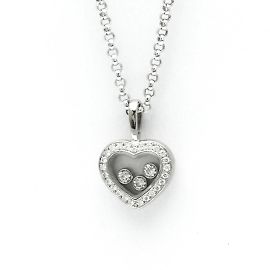 Collar Péndulo Corazón Happy Diamonds de Chopard Plata