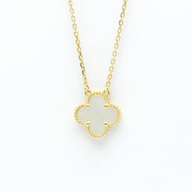 Van Cleef & Arpels-Van Cleef & Arpels Vintage Alhambra Pendant Necklace-Golden