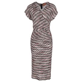 Abito midi avvolto Missoni in viscosa multicolore Multicolore