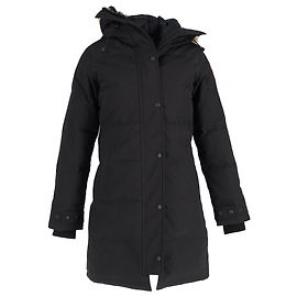 Canada Goose Shelburne Parka Coat in Black Polyester Black