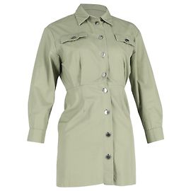 Mini abito camicia Sandro Liana in cotone verde Verde