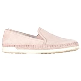 Tod's-Tod's Slip-On Sneakers in Pastel Pink Suede-Other