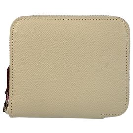 Hermès Hermes Azap Silk'in Compact Wallet White