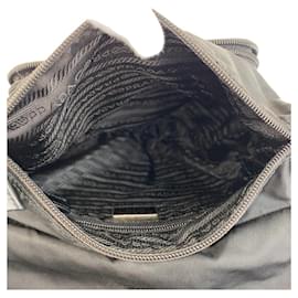 Prada-Prada Nylon Tessuto Logo Plate Messenger Bag-Black