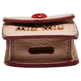 Miu Miu-Miu Miu Madras Love Leather Earphone Case-Pink