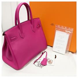 Hermès-Hermes Birkin 30 Togo Handbag Rose Purple-Purple