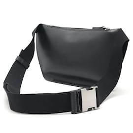 Versace-Versace Greca Leather Waist Bag Black Blue-Black