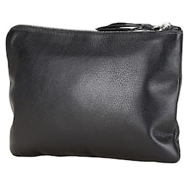 Balenciaga-Balenciaga Leather Everyday M Pouch 492465-Black