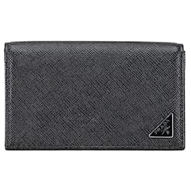 Prada-Prada Saffiano Leather Card Case 2MC122-Black