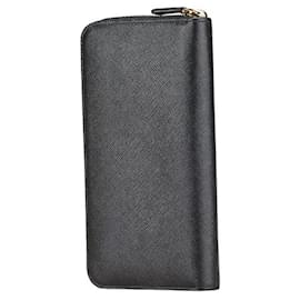 Prada-Prada Saffiano Leather Zip Wallet 2ML317-Black