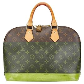 Louis Vuitton-Louis Vuitton Monogram Alma Handbag Brown PVC Leather-Brown