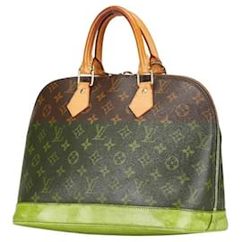 Louis Vuitton-Louis Vuitton Monogram Alma Handbag Brown PVC Leather-Brown