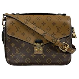 Louis Vuitton-Louis Vuitton Pochette Metis MM Monogram Reverse Shoulder Bag-Brown