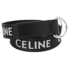 CELINE selling Leder Gürtel mit Goldene LOGO Schwarz Große M NP 450 Euro