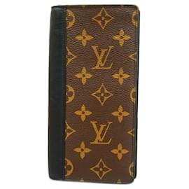 Louis Vuitton-Louis Vuitton Long Wallet Monogram Macassar-Brown,Black