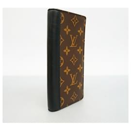 Louis Vuitton-Louis Vuitton Long Wallet Monogram Macassar-Brown,Black