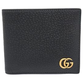 Gucci GG Marmont Leder Geldbörse Schwarz