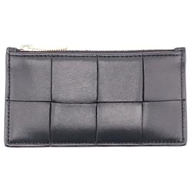 Bottega Veneta-Bottega Veneta Intrecciato Coin Case in Black-Black