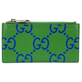 Gucci-Gucci GG Embossed Coin Purse in Green-Green