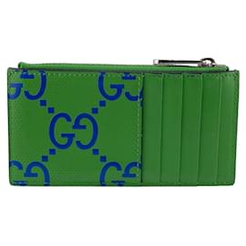 Gucci-Gucci GG Embossed Coin Purse in Green-Green