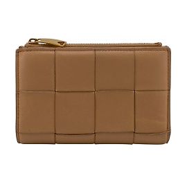Bottega Veneta Cassette Bi-Fold Geldbörse Beige