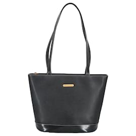Autre Marque-Burberrys Tote Bag Leather Black Auth ep6558-Black