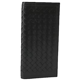 Autre Marque-BOTTEGA VENETA INTRECCIATO Long Wallet Leather Black Auth 99380-Black