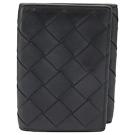 Autre Marque-BOTTEGA VENETA INTRECCIATO Wallet Leather Black Auth 99240-Black