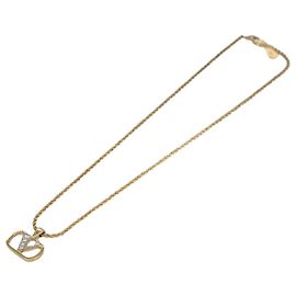 Colar VALENTINO metal tom dourado Auth 99444 Outro