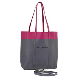 Balenciaga-BALENCIAGA Sac à main Every Day en cuir 2 voies rose argent 551810 Auth yk15871A-Argenté,Rose