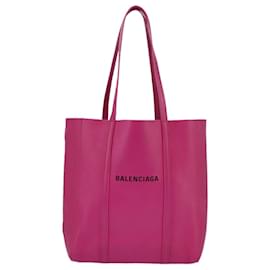 Balenciaga-BALENCIAGA Every Day Hand Bag Leather 2way Pink Silver 551810 Auth yk15871A-Silvery,Pink