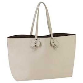Autre Marque-BOTTEGA VENETA Micro Butterfly Tote Bag Leather White Auth bs20055-White