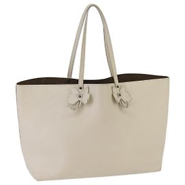 Autre Marque BOTTEGA VENETA Mini Schmetterling Tote Bag aus Leder Weiß Auth bs20055 Weiß