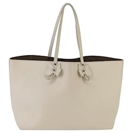 Autre Marque-BOTTEGA VENETA Micro Butterfly Tote Bag Leather White Auth bs20055-White
