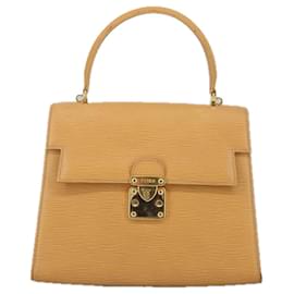 Fendi-FENDI Hand Bag Leather 2way Beige Gold Auth hk1781-Beige,Golden